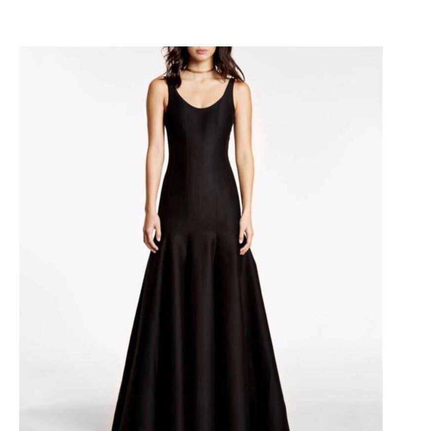 Long Black Halston Evening ‘Tulip’ Gown.